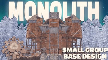 The Monolith • QUAD Bunker • 4-6 Man Base • Open Core • Mountain Roof • RUST Base Designs 2025