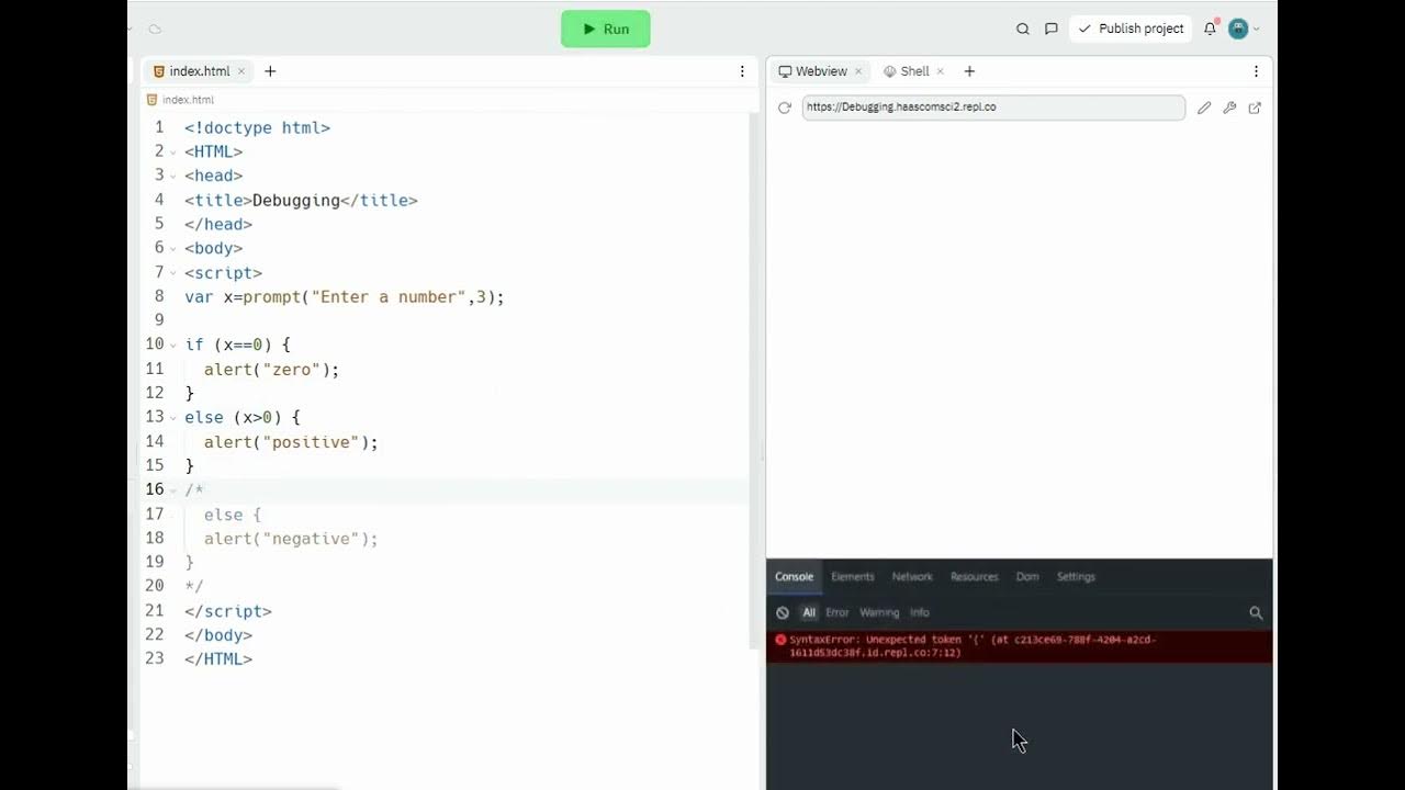 Debugging with comments in JavaScript - YouTube