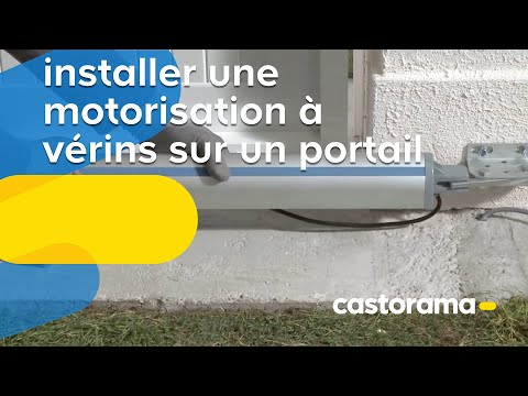 Motoriser un portail battant système a vérins (Castorama)