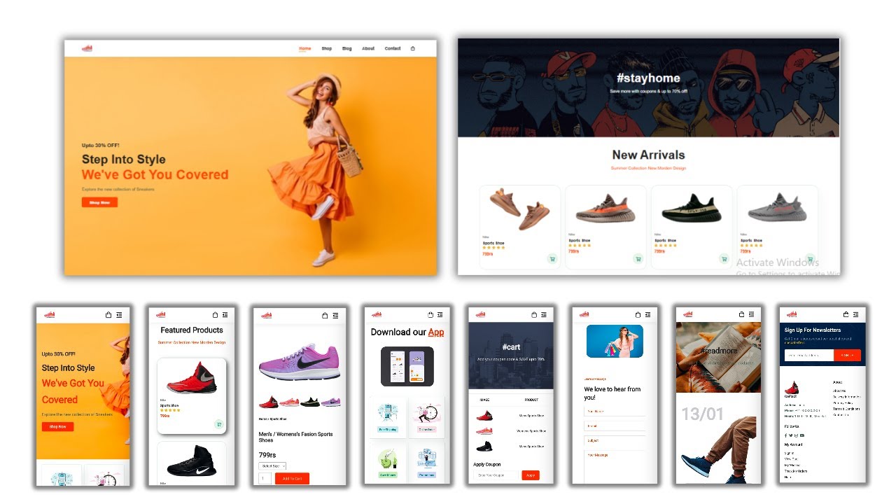 How to Make Responsive E-commerce Website Using Html , CSS & Js #html # ...