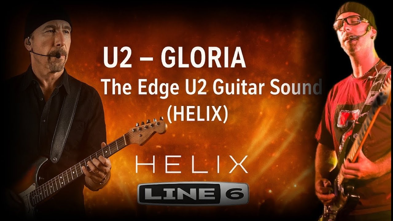 U2 GLORIA 🎸 The Edge U2 Guitar Tone | Line 6 Helix U2 Presets Demo & Backing Track
