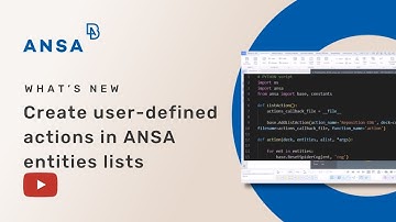 Create user-defined actions in ANSA entities lists