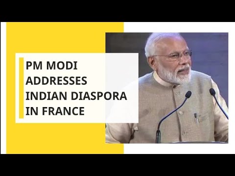 PM Modi in France Paris chants Modi Hai Toh Mumkin Hai