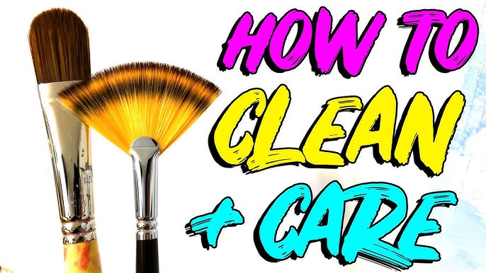 How We Clean Acrylic Paint Brushes At Our Art School! 