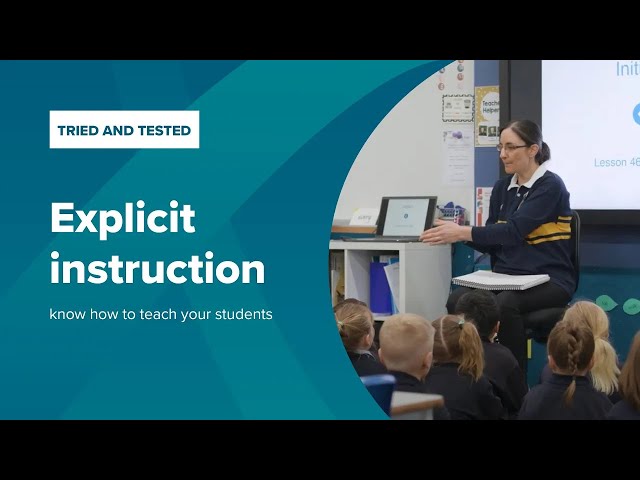 Watch Explicit Instruction | Loxton Primary School | Australian Education Research Organisation on YouTube.