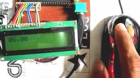 PS2 Mouse interfaced with AVR ATmega16 showing cursor on LCD