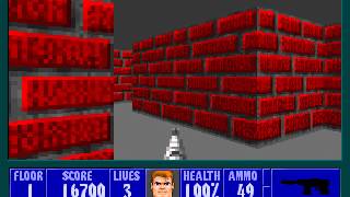 Wolfenstein 3D - E4F1 (I Am Death Incarnate!, 100% Kills, 100% Secrets)