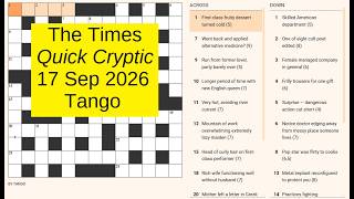 The Times Quick Cryptic 3409