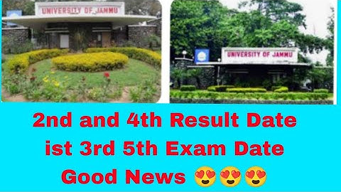 Jammu University 2nd 4th Result ..Date ..ist 3rd 5th Result ...