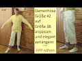 Hose enger nähen und mit EPP verlängern - upcycling #Video332