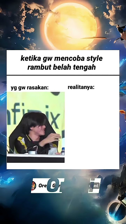 Ketika mencoba style rambut belah tengah 🗿 #mobilelegends