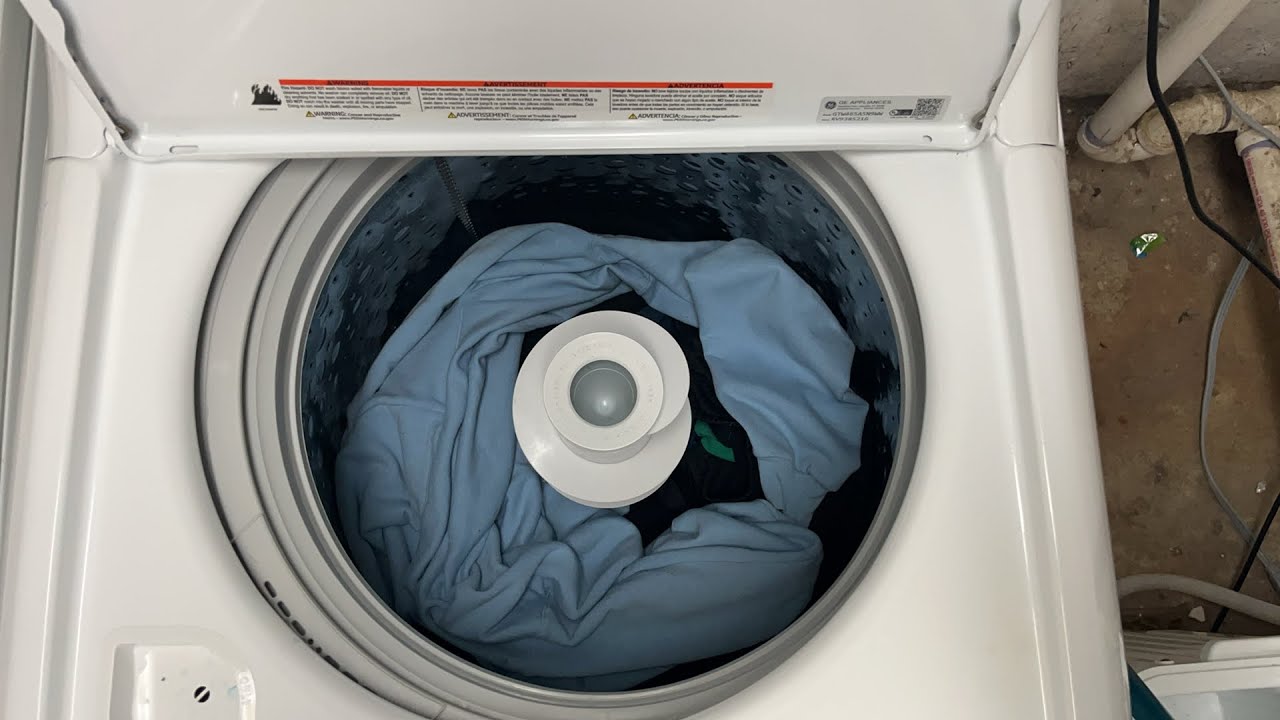 Washing a medium load in my GE washing machine YouTube