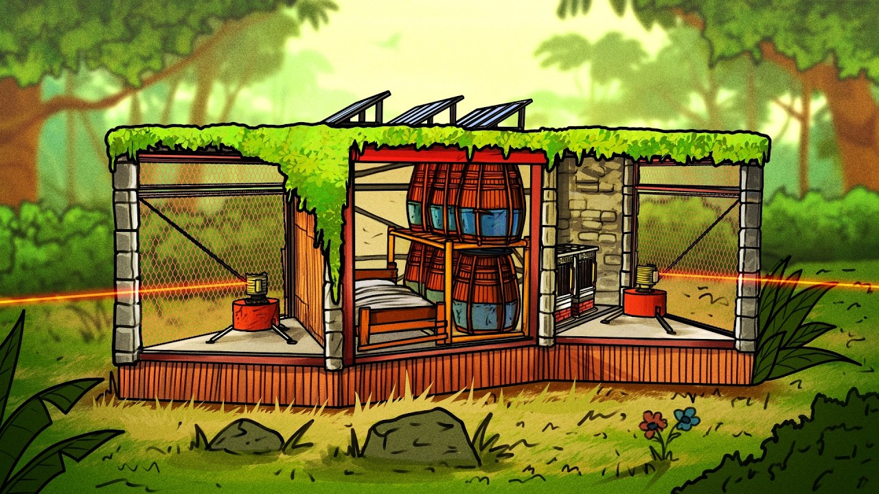 I Built an INVISIBLE Solo Fortress in Official Rust...