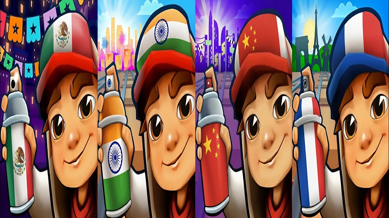 Subway Surfers : Mexico 2025 🆚 Mumbai Holi 2025 🆚 Shenzhen Showdown 2024 🆚 Paris 2024 