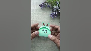 Easiest Paper Bunny 🐰 Gift Box | How to make Rabbit Paper Craft | Gift box Ideas #shorts #viral