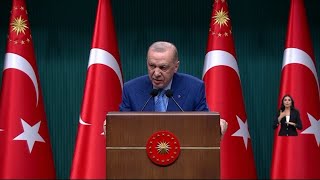 Hurbaşkanı Recep Tayyip Erdoğan, Kabine Toplantısı Sonrasında Açıklamalarda Bulundu