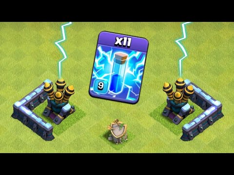Exact range of lightning spell to destroy Air Defense effectively | Clash  of Clans - YouTube