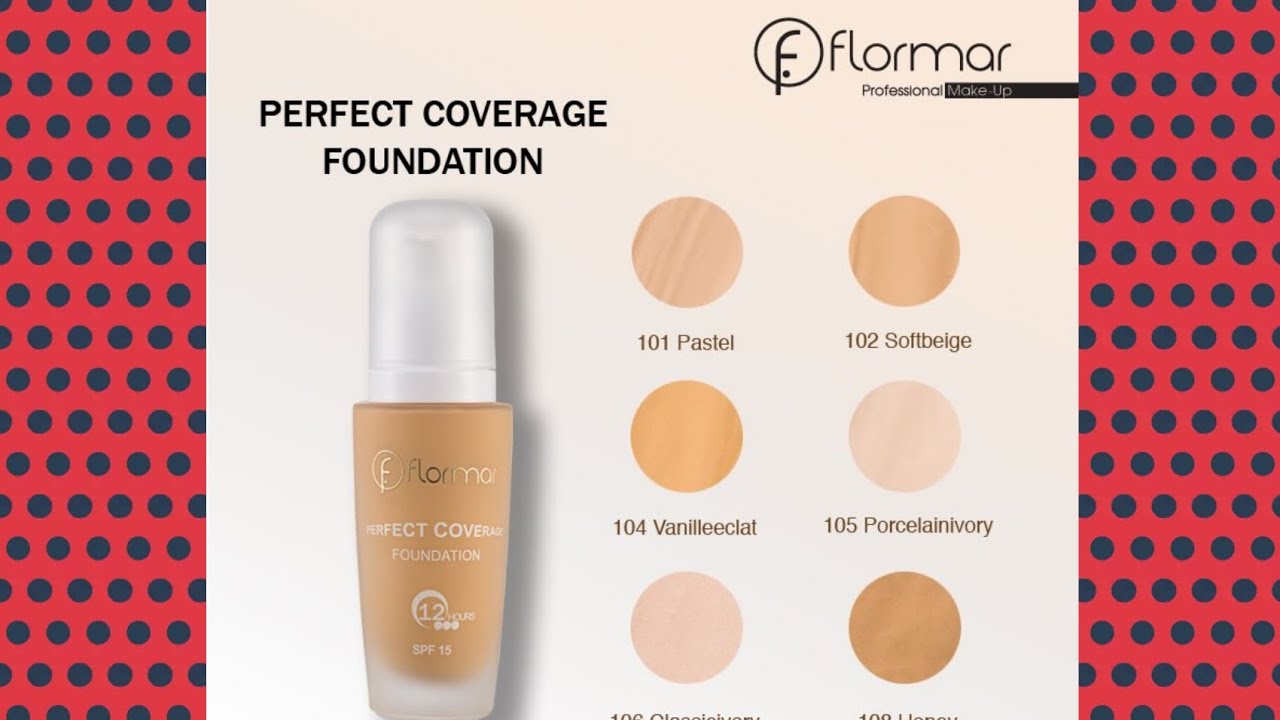 flormar full coverage foundation/ high coverage foundation. 
