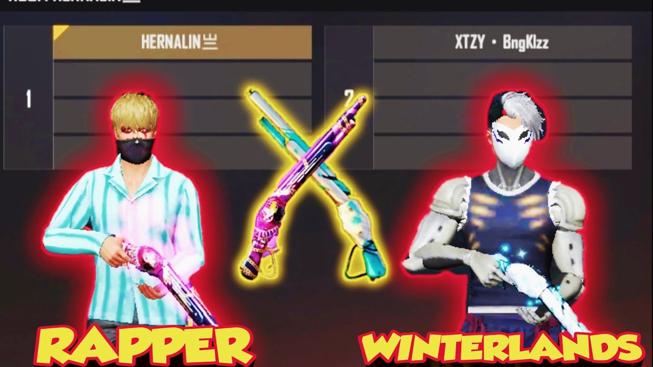 SG 2 RAPPER VS SG 2 WINTERLAND | FREE FIRE BATTLEGROUND - YouTube
