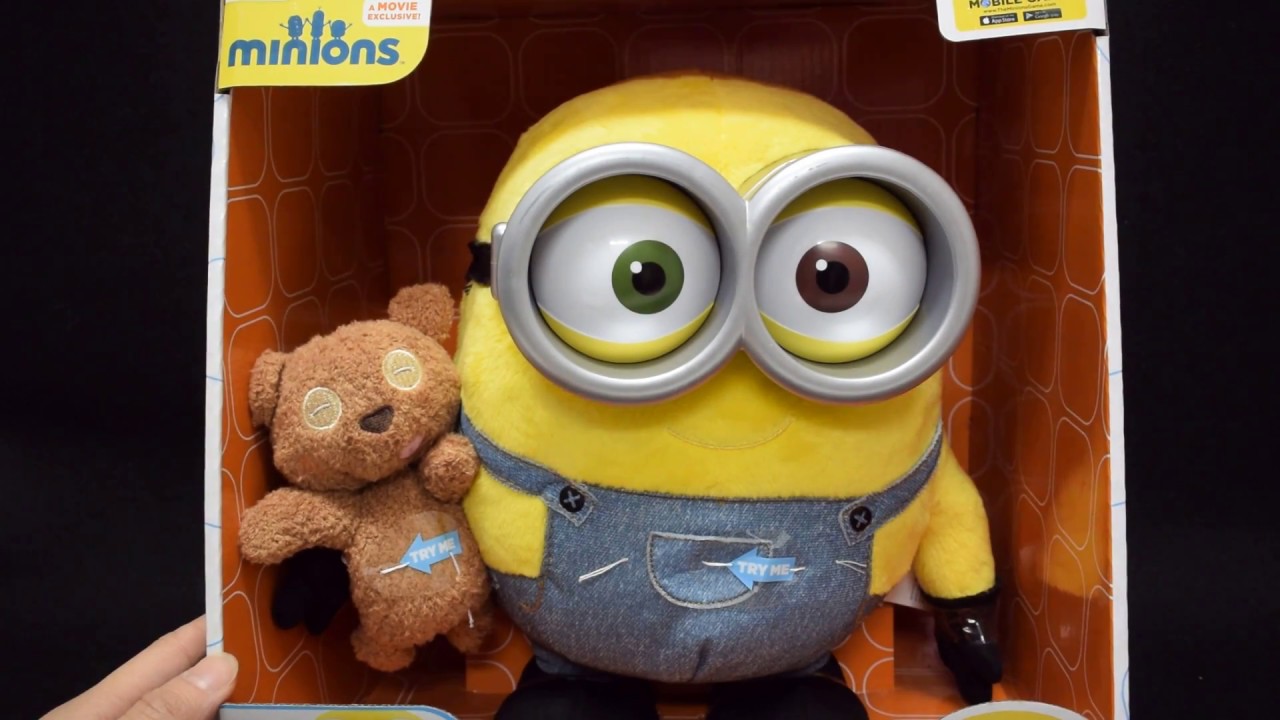 Minions ミニオンズ Minionbob With Teddybear Talking With Glowing Cheeks ミニオンボブウィズテディベア トーキング ライトアップフィギュア Youtube