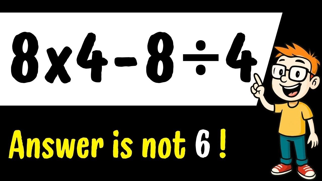 8x4-8÷4 | The Internet Can’t Agree on This Answer! 🤯 - YouTube