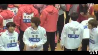 120108 [FANCAM] Sungyeol and Fans @ MBC Idol Athletics Championship