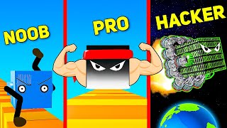 NOOB vs PRO vs HACKER in draw climber screenshot 4