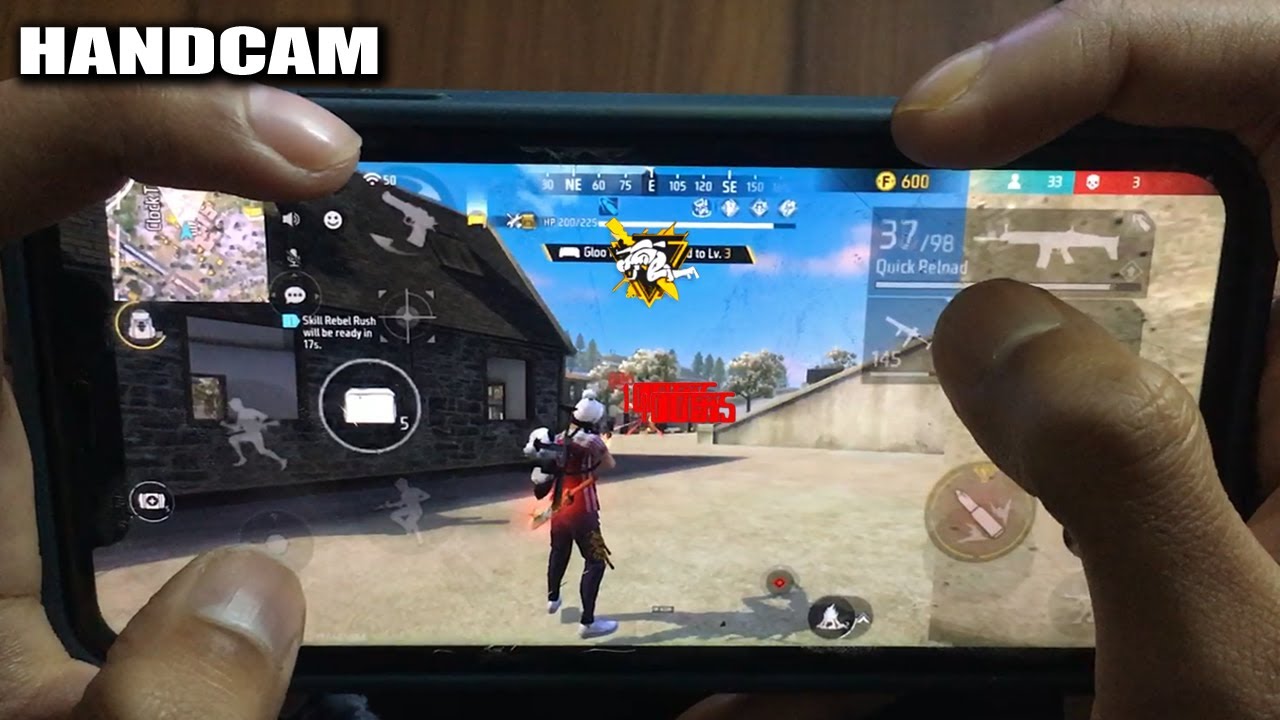 Handcam full map br solo vs squad | 3 finger gameplay | iphone 11 free ...