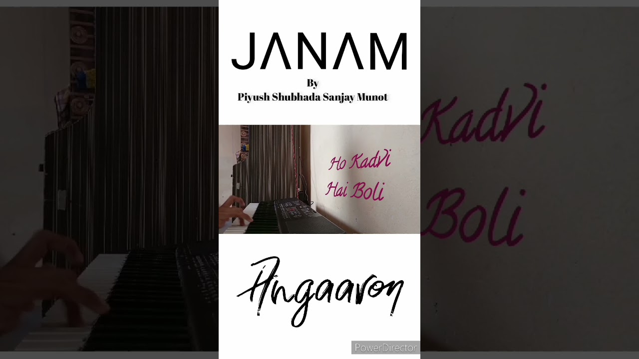 angaaron || Piano Cover || JANAM || Piyush Shubhada Sanjay Munot