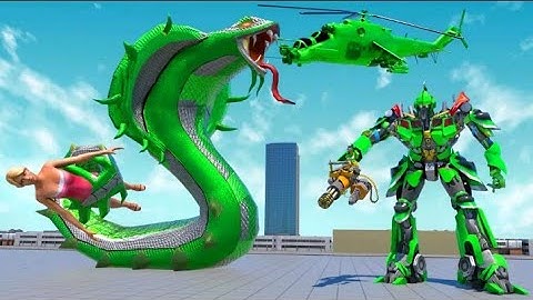 Play US Police Snake Robot Transform Shooting Game