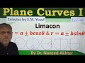 Family of polar curves Limacons. Plane Curves I, Yusuf, Lec-46, (Urdu/Hindi)