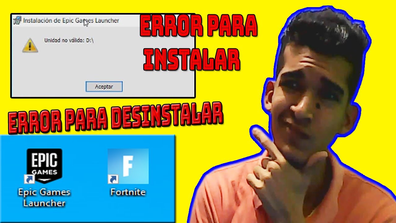 Error al desinstalar Fornite de epic games "Unidad no valida" [Solucionado]  | Akino-Bioha - YouTube