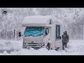 【雪の車中泊】日本一雪深い山でひとり車中泊 | バンテック キャブコン キャンピングカー ASMR