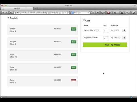 KnockoutJS Shopping Cart Demo