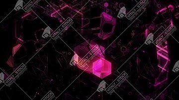 Luminous animated pulsating background based on color geometric shapes of different sizes. Looped