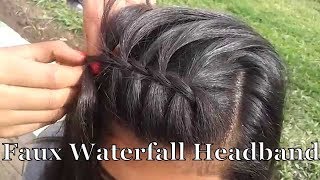 الضفيرةاﻻمامية اسهل طريقةللمبتدئينFaux Waterfall Headband with Marina Morganمارينا مرجان| اسهل ضفيرة