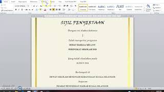 Membuat sijil menggunakan teknik mail merge