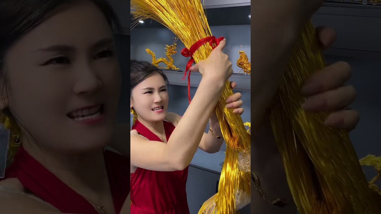 Making a golden tree! Post-00s artisan skills are incredible! I'm surprised at the end!