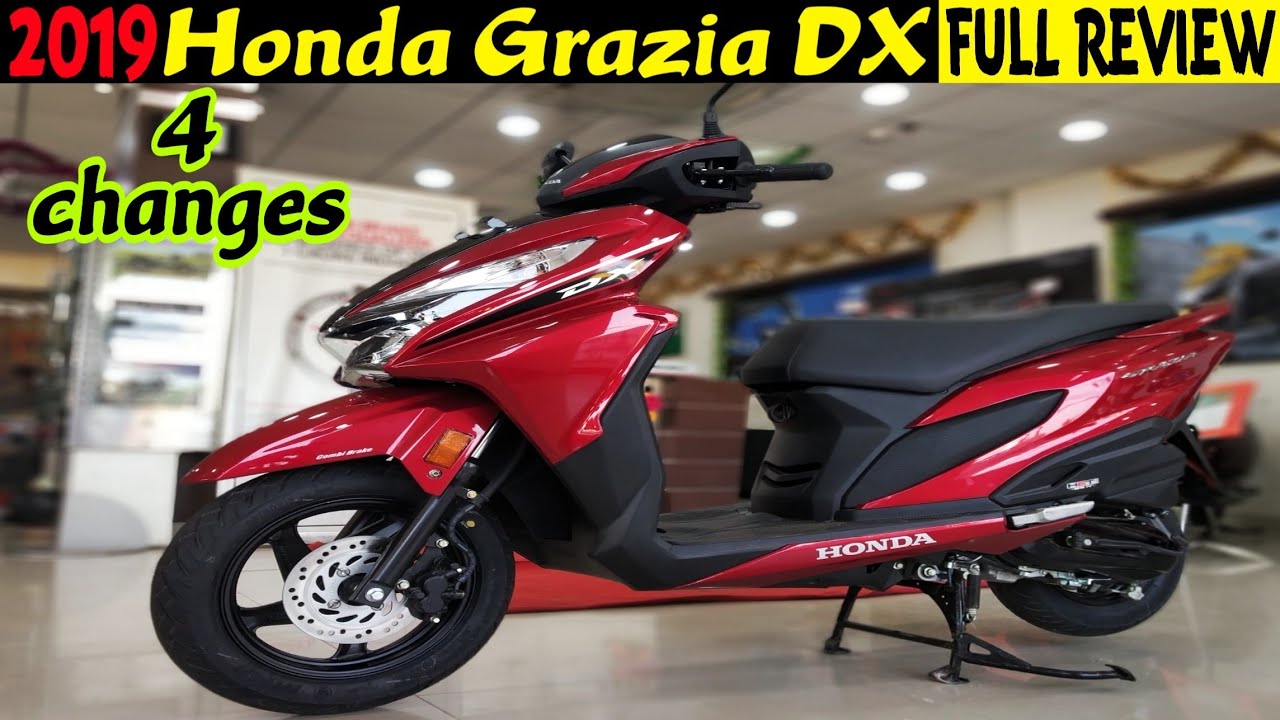 2019 Honda Grazia Dx What S New Full Review Braking Test Specs Price Mileage Motomad Youtube