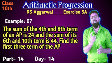 The sum of the 4th and 8th term of an ap is 24 and the sum of its 6th and 10th term is 44