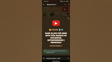 Earn $5000 per Week with this Secret of Successful Entrepreneurs | Memefi Video Code