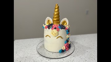 DIY- Unicorn Cake, How to make unicorn horn and ears