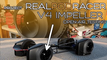 RealPodRacer 1/3 Scale eVTOL - V4 Impeller Open-Air Testing