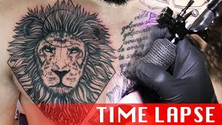Geometric lion - Tattoo time lapse