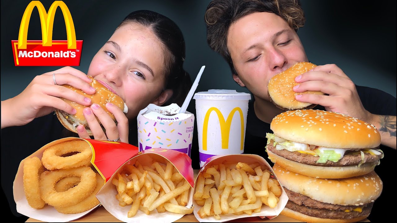 ASMR MCDONALDS OREO MCFLURRY MUKBANG EATINIG SOUNDS 맥도날드 불고기 버거 먹방 Tati ASMR