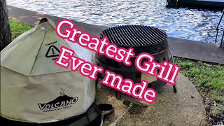 Volcano grill Review after 8 years of use!  Best collapsible grill made! #grilling #grill