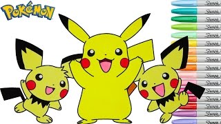 Pokemon Coloring Book Pikachu Pichu Pokemon Colouring Pages Episode Rainbow Splash