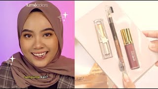 Makeup Anti Pucat Pakai Set dari Lumecolors: Browmate, Creme Lipstick, Ultralight Liptint