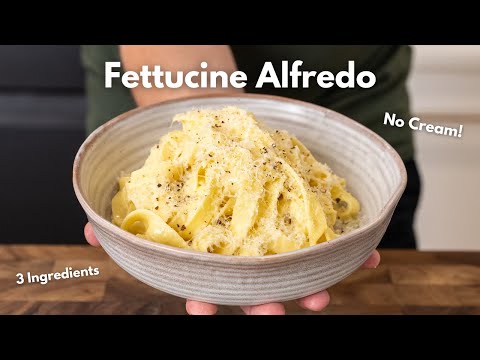 Making Traditional Alfredo Pasta Without Cream and only 3 Ingredients