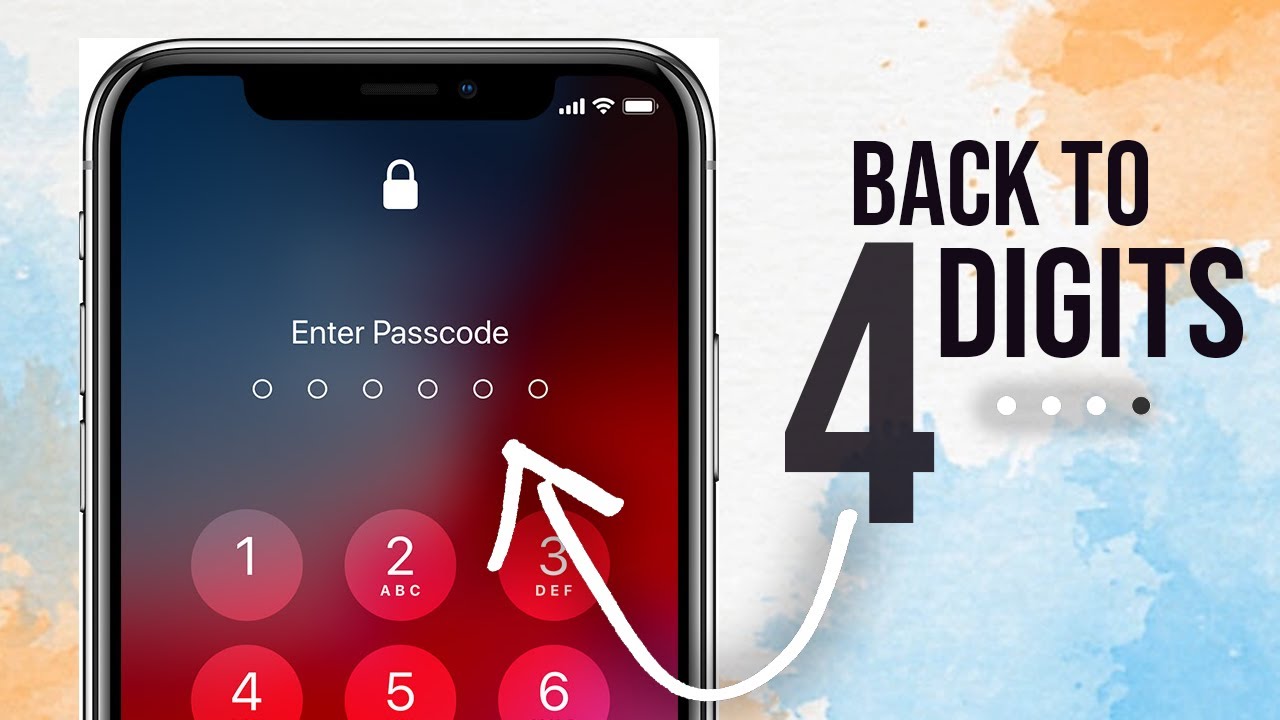 how-to-make-your-iphone-passcode-4-digits-youtube